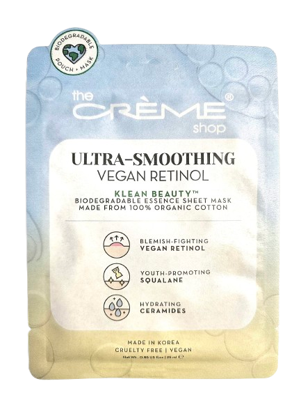 The Crème Shop Klean Beauty™ Sheet Mask - 5 Pack (VEGAN RETINOL)