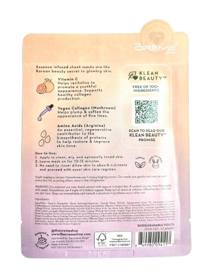 The Crème Shop Klean Beauty™ Sheet Mask - 5 Pack (VITAMIN C)