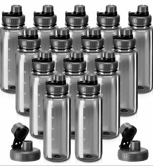 32 oz Sports Water Bottle with Scale (Set of 14)