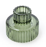 Green Glass Double Ended Candleholder (Set of 12)