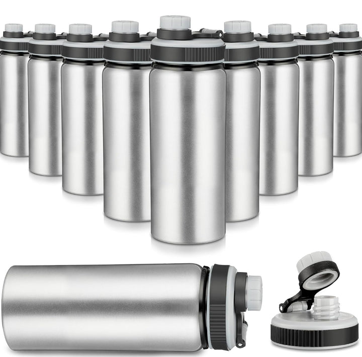 17 oz Aluminum Water Bottle with Snap Lid  (Set of 10)