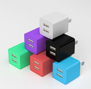 30 Pcs Dual Port USB Wall Charger Adapter Bulk Set