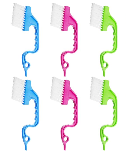7.5" Window Track & Gap Cleaning Brush (Assorted Color, Set of 6)