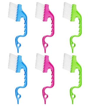 7.5" Window Track & Gap Cleaning Brush (Assorted Color, Set of 6)