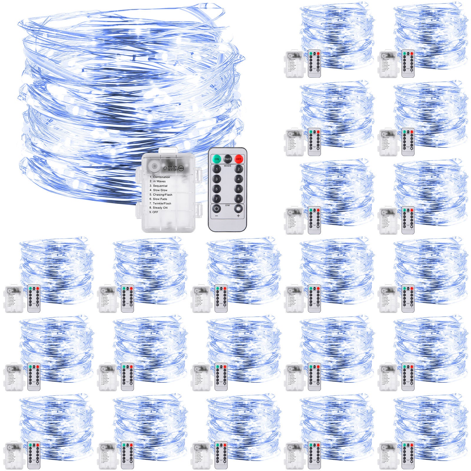 13 Feet 40 LED Cool White Fairy String Light (Set of 24)