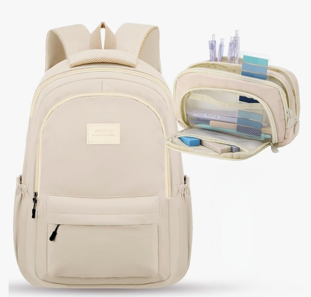 Aesthetic Backpack & Pencil Case Set (Set of 2)