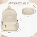 Aesthetic Backpack & Pencil Case Set (Set of 2)