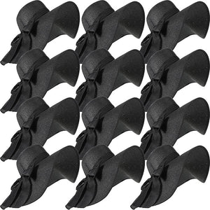 Women's Wide Brim Straw Sun Hat (Set of 12)