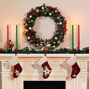 10.8" LED Taper Candles (Assorted Color, Set of 14)