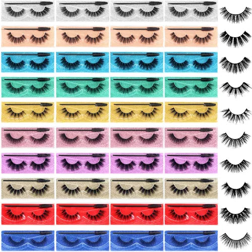3D Mink Eyelashes Set (10 Style, 80 Boxes)