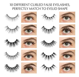 3D Mink Eyelashes Set (10 Style, 80 Boxes)