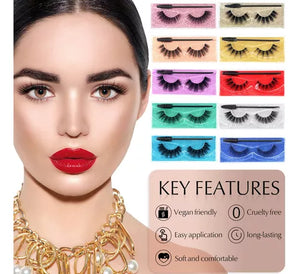 3D Mink Eyelashes Set (10 Style, 80 Boxes)