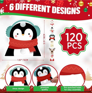 Christmas Pencil with Eraser & Card Set (Set of 120)