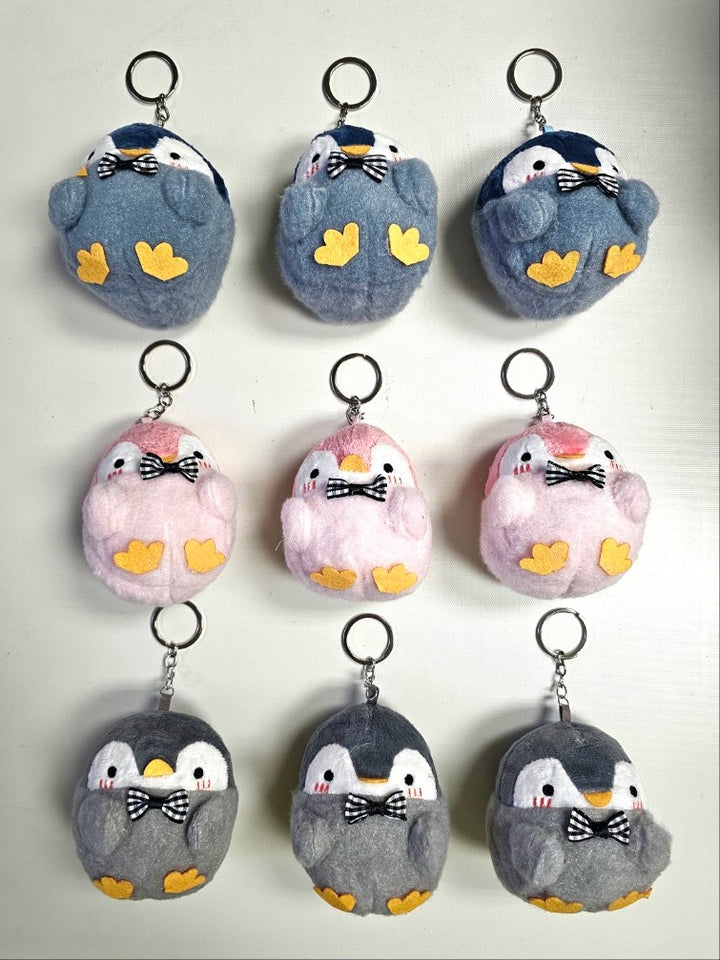 Stuffed Penguin Toy Keychain (Assorted Color, Set of 9)