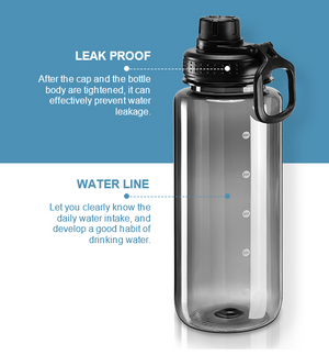 32 oz Sports Water Bottle with Scale (Set of 14)