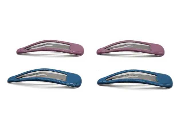 9-PCS Hair Accessory Set – Snap Barrettes, Spiral Coil Ties & Matte Claw Clip