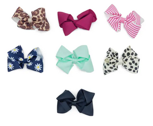 7-PCS Girls Hair Bows – Grosgrain Ribbon Alligator Clips