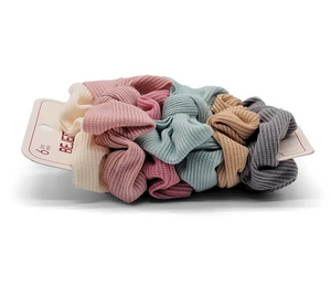 6-PCS Corduroy Scrunchie Set – Soft Neutrals & Bow Detail