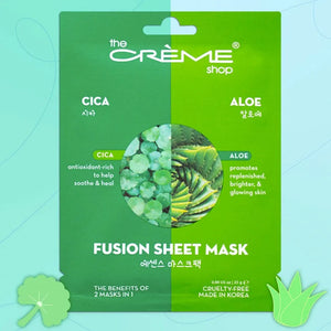 The Crème Shop Fusion Face Sheet Mask - 5 Pack (Cica & Aloe)