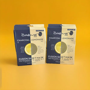 The Crème Shop Fusion Face Sheet Mask - 5 Pack (Charcoal & Lemon)