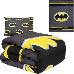 Batman Emblem Luxury Reversible Gray Comforter Set Twin and Queen Size