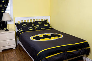 Batman Emblem Luxury Reversible Gray Comforter Set Twin and Queen Size