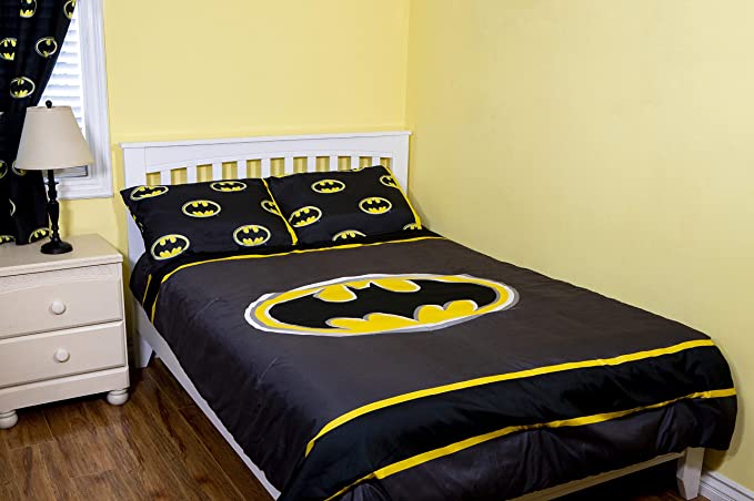 Batman Emblem Luxury Reversible Gray Comforter Set Twin and Queen Size