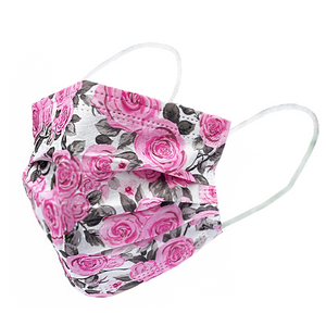 Everydayspecial Disposable Safety Mask 3 Layer Protection Face Mask for Adults 50 pcs Flower Print