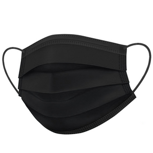 Disposable Mask 3 layer Protection Adult Face Mask 50 pcs (Black)