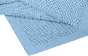 [Cashmere Blue] Crover Thermal Waffle 100% Cotton Wave Blanket (Twin / Queen / King)