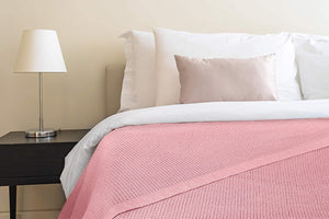 [Orchid Pink] Crover Thermal Waffle 100% Cotton Wave Blanket (Twin / Queen / King)