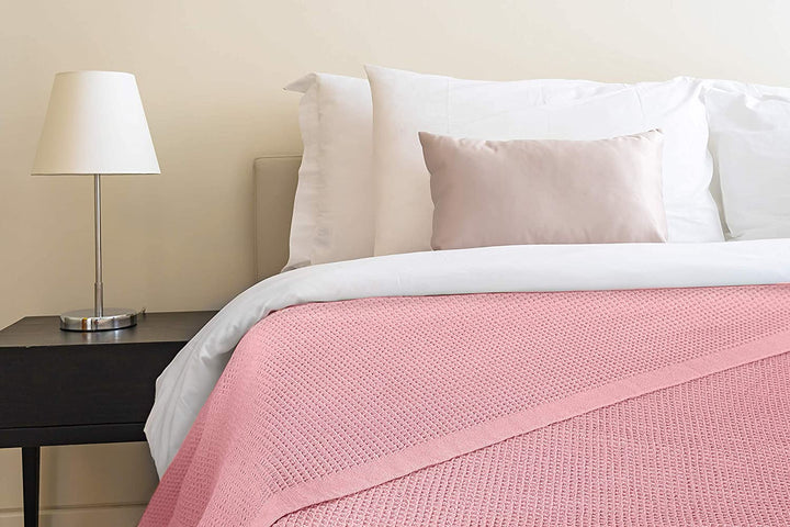 [Orchid Pink] Crover Thermal Waffle 100% Cotton Wave Blanket (Twin / Queen / King)