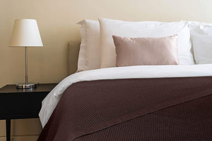 [Brown] Crover Thermal Waffle 100% Cotton Wave Blanket (Twin / Queen / King)