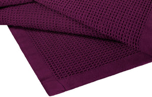[Plum] Crover Thermal Waffle 100% Cotton Wave Blanket (Twin / Queen / King)