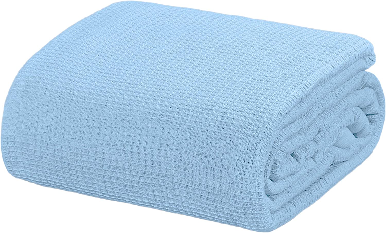 [Cashmere Blue] Crover Thermal Waffle 100% Cotton Wave Blanket (Twin / Queen / King)