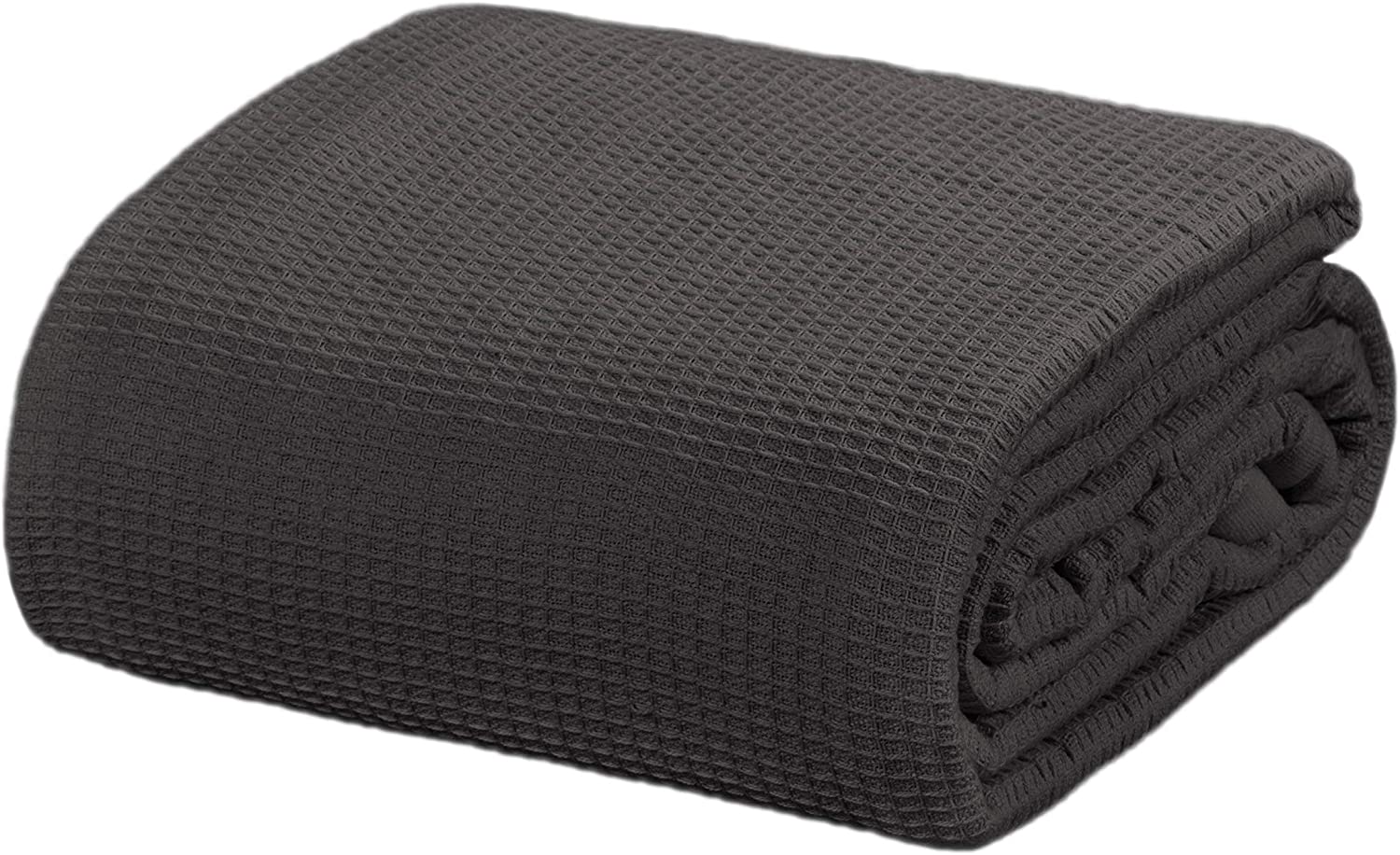 [Dark Grey] Crover Thermal Waffle 100% Cotton Wave Blanket (Twin / Queen / King)