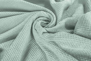 [Misty Green] Crover Thermal Waffle 100% Cotton Wave Blanket (Twin / Queen / King)