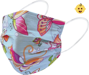 [Kids] Everydayspecial Disposable Safety Mask 3 Layer Protection Face Mask for Kids 50 pcs (Butterfly Assortment Kids)