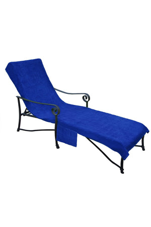 Pool Side Lounge Chair Chaise 100% Cotton Cover with Side Pocket (Various Colors) - EverydaySpecial