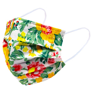 Everydayspecial Disposable Safety Mask 3 Layer Protection Face Mask for Adults 50 pcs (Flower Assorted Print 2)