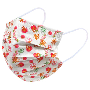 Everydayspecial Disposable Safety Mask 3 Layer Protection Face Mask for Adults 50 pcs (Flower Assorted Print 2)
