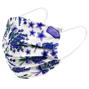 Everydayspecial Disposable Safety Mask 3 Layer Protection Face Mask for Adults 50 pcs (Flower Assorted Print 2)