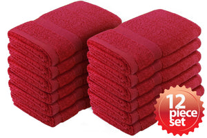 Fast Drying Absorbent 100% Cotton Hand Towel 12-Pcs Set, 16”x 27” - EverydaySpecial