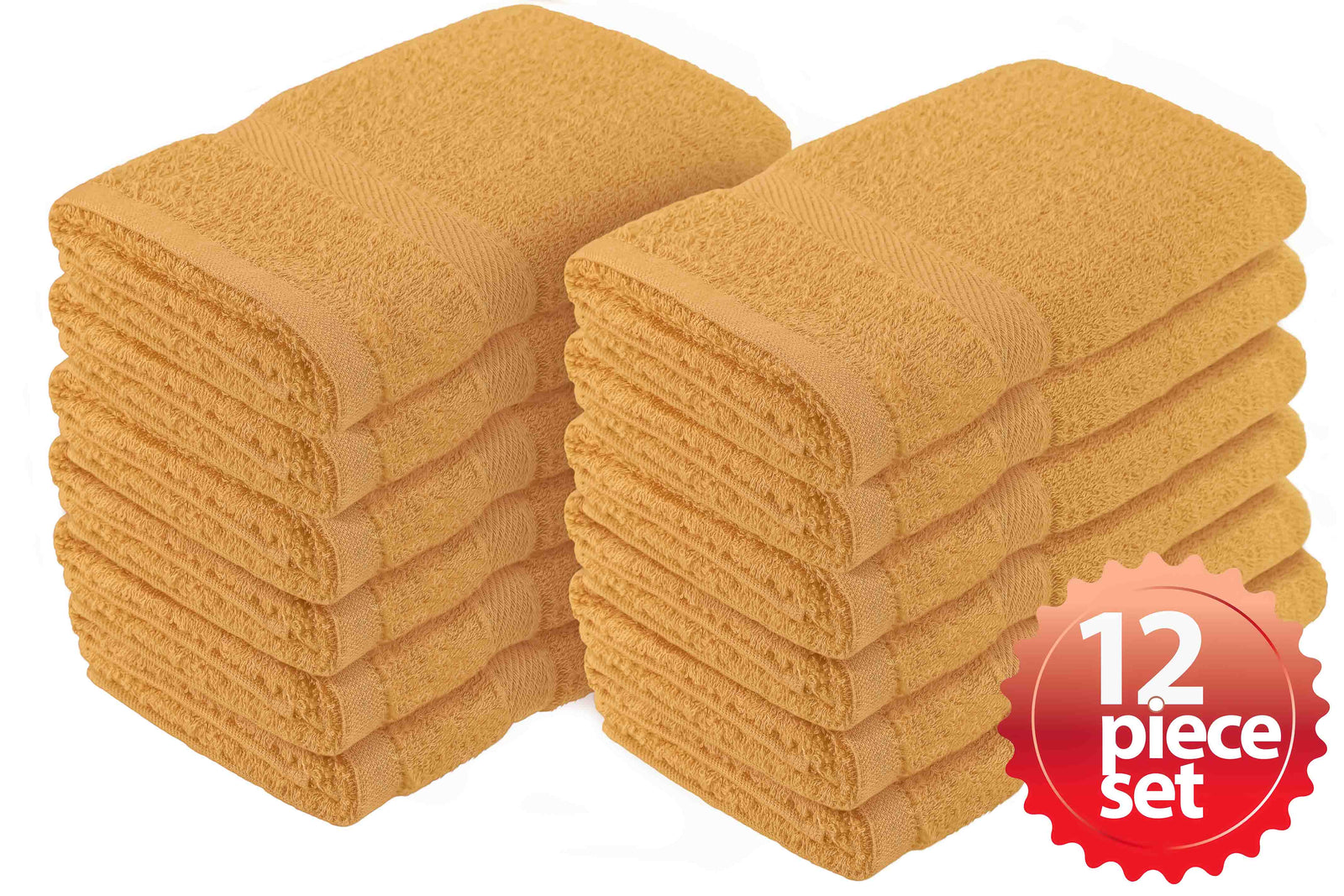 Fast Drying Absorbent 100% Cotton Hand Towel 12-Pcs Set, 16”x 27” - EverydaySpecial