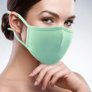 2-Layer Reusable 3D Cotton Face Mask with Filter Pocket (Mint) - EverydaySpecial