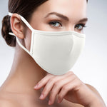 3PCS 2-Layer Reusable 3D Cotton Face Mask with Filter Pocket (White)