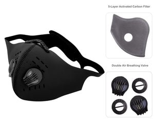 6 Colors Sports Reusable Adult Face Mask with Filter - EverydaySpecial