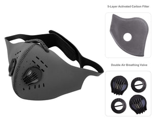 6 Colors Sports Reusable Adult Face Mask with Filter - EverydaySpecial