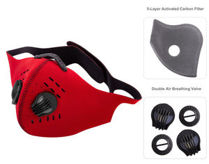 6 Colors Sports Reusable Adult Face Mask with Filter - EverydaySpecial