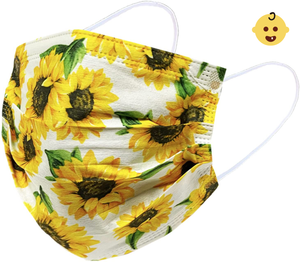 [Kids] Everydayspecial Disposable Safety Mask 3 Layer Protection Face Mask for Kids 50 pcs (Sunflower Assortment Kids)